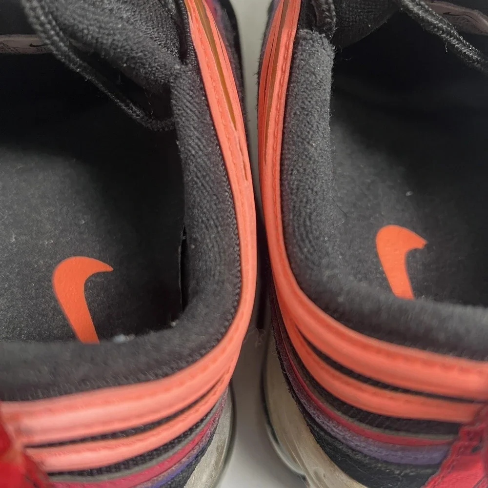 Nike Air Max 97 Sunset Mens Size 9.5 Black Red Purple Sneakers DJ5137-001‎